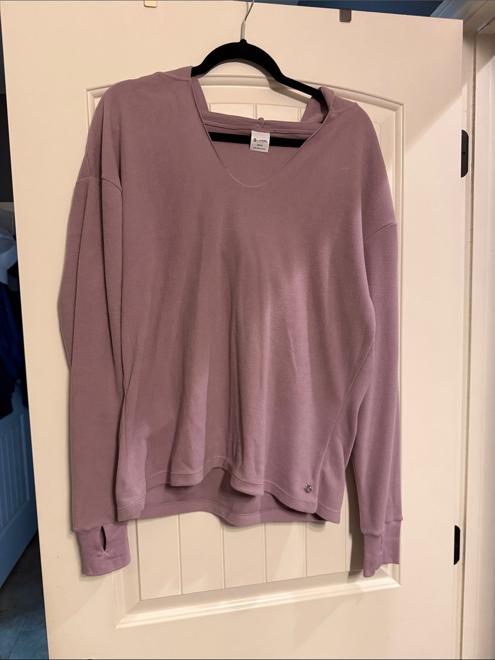 Women's Buff Bunny Lavender Long-Sleeve V-Neck Hoodie Top